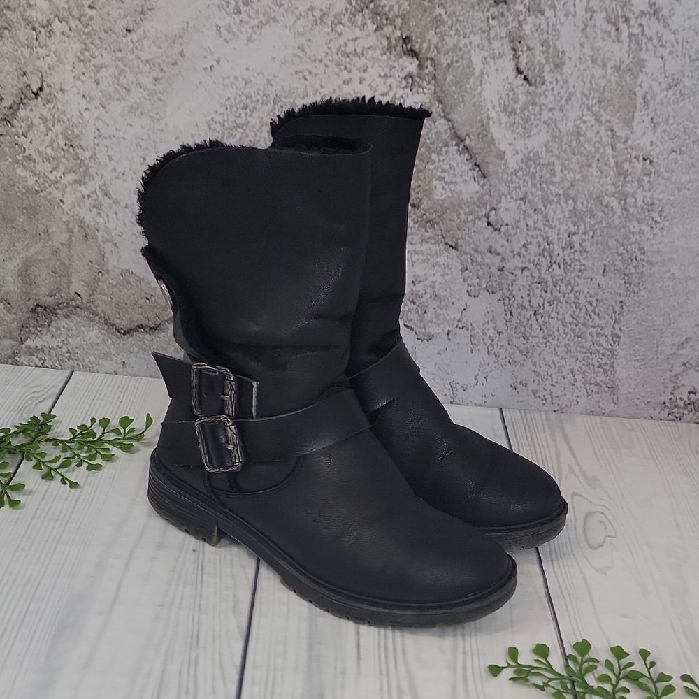 Blowfish Malibu Randall Women's Black Buckle Winter Ankle Boots Size 6